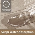thumbnail image 4 of ORUYROP Memory Foam Bath Mat Large Size,60.2 x 24 Inches, Soft and Comfortable, Super Water Absorption, Non-Slip, Thick, Machine Wash, Easier to Dry for Bathroom Floor Rug, Beige, 4 of 7