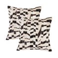 thumbnail image 1 of H-Natural Torino Madrid Cowhide 2-Pack Pillows, 1 of 2