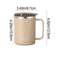 thumbnail image 3 of Dvkptbk Stainless Steel Cup Stainless Steel Water Cup with Lid Double Layer Insulated Sealed Leakproof Office Vacuum Cup Coffee Cup Tea Cup 500ml Push Lid Coffee, Tea & Espresso Kitchen & Dining, 3 of 6