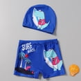thumbnail image 3 of Sunnyoo Little Boys Swim Trunks Cartoon Quick Drying Swimming Shorts & Cap, 3 of 3