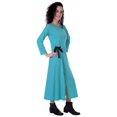 thumbnail image 2 of Moomaya Robe Maxi à Manches Longues, Longue, Boutonnée, Unie, Décontractée, Fendue, 2 of 6