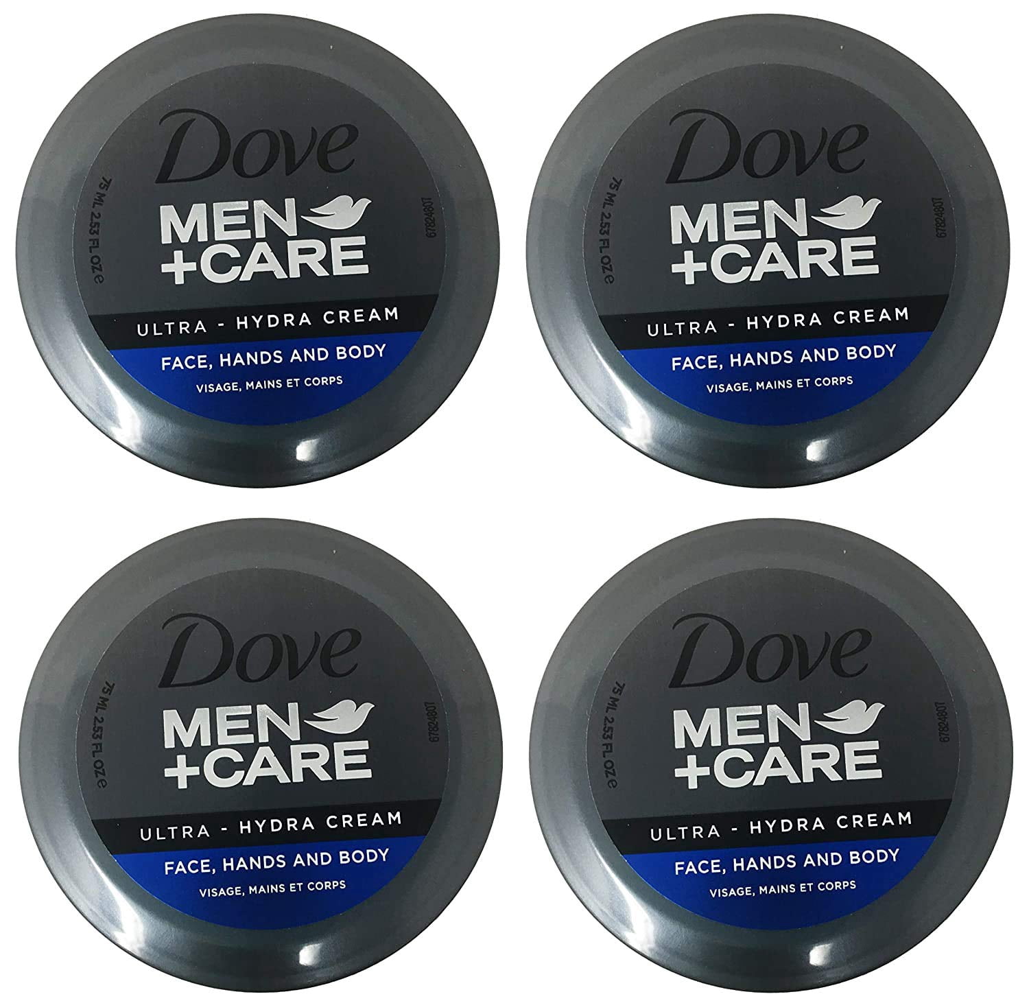 Dove Men+Care Ultra-Hydra Cream with 24 Hour Moisturization 2.53 FL OZ (Pack of 4)