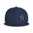 thumbnail image 3 of ZICANCN Alphabet S Pattern Baseball Caps, Trucker Hats for Men And Women, Adjustable Breathable Flat Caps, Navy Blue, 3 of 6