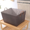 thumbnail image 3 of Jubipavy Clothing Storage Containers Laundry Basket Foldable Laundry Basket Dirty Laundry Basket Protective Sisal Rope Handle For College Dorms Bathroom Bedroom Laundry Hamper, 3 of 6