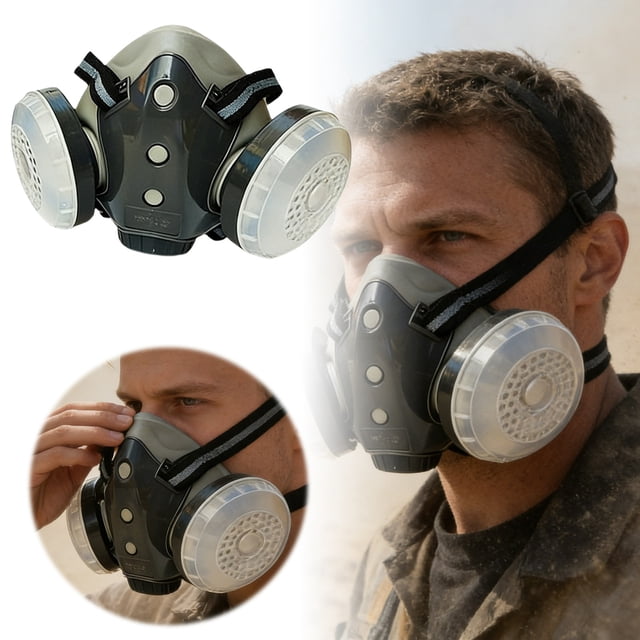 Industrial Full Face Spray Painting Respirator for and Grinding Work