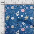 thumbnail image 2 of oneOone Silk Tabby Blue Fabric Galaxy Craft Projects Decor Fabric Printed By The Yard 42 Inch Wide, 2 of 4