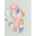 thumbnail image 3 of SUNSIOM Infant Baby Autumn 2Pcs Outfit Contrast Color Long Sleeve Hoodies Sweatshirt Tops Long Pants Set Fall Clothes, 3 of 8