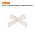 thumbnail image 4 of Unique Bargains 100Pcs Mini Ribbon Bow 1.8 inch Mini Fabric Satin Ribbon Flower Bows Beige, 4 of 7