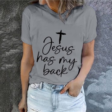 Daisyyozoid T-Shirt de Pâques Joyeuses pour Femme, Lettrage Imprimé, Col Rond, Manches Courtes, Haut/chemise à Manches Courtes à Col Rond