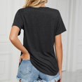 thumbnail image 4 of B91xZ Hauts pour Femmes 2024 Manches Courtes Col Rond Chemises T-Shirt Décontracté Ample Printemps Hauts, Noir S, 4 of 5
