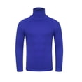thumbnail image 1 of EGNMCR T-Shirt à Enfiler pour Homme, T-Shirt de Base, Mode Hiver, Décontracté, Couleur Unie, Col Roulé Extensible, Chandails, Blouse, Hauts, Chaud, Manches Longues, T-Shirt, 1 of 5