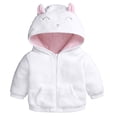 thumbnail image 1 of Girls Winter Coat Hooded Jacket with Rabbit Ears Windproof Thicken Zipper Warm Outwear for Toddler, 1 of 8