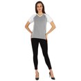 thumbnail image 2 of Inkmeso Solid Short Sleeve T-Shirt For Womens Sporty Casual Solid Basic Workout Shirts, 2 of 7