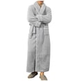 thumbnail image 4 of Timegard Womens Robe Soft Warm Fleece Bathrobe Solid Color Fall Winter Casual Loose Comfy Nightgowns, 4 of 6