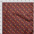 thumbnail image 4 of oneOone Silk Tabby Maroon Fabric Tropical Leaf Sewing Craft Projects Fabric Prints By Yard 42 Inch Wide, 4 of 5