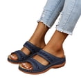 thumbnail image 3 of Kcodviy Women Summer Solid Color S Sandals for Women Slip on Casual Open Wedge Sandals for Women Size 9 Toe Wedges Soft Bottom Leopard Sandals for Women Breathable Slippers Shoes Sandals, 3 of 6