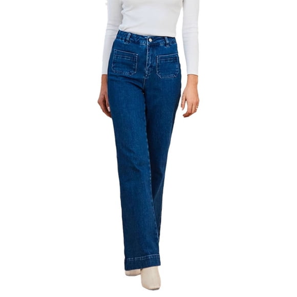 Women's Jeans Stretchy High Waist Straight Leg with Pocket,Jeans for Women