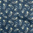thumbnail image 1 of oneOone Polyester Spandex Medium Blue Fabric Asian Japanese Koi Fish DIY Clothing Quilting Fabric Print Fabric by Yard 56 Inch Wide, 1 of 4