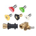thumbnail image 3 of Almencla Haute Pression Embout de Buse Adaptateur Nettoyeur Professionnel Réglable Facile Installer 5 Angles 5 Buses, 3 of 8