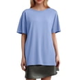 thumbnail image 4 of T-Shirts pour Femmes à Manches Courtes, Col Rond, T-Shirt Basique, Vêtements d'Été, Hauts de Sortie pour Femmes, 4 of 5