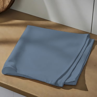 100% Cotton Percale Single Flat Bedsheet Cool & Crisp Full Blue by Color Sense