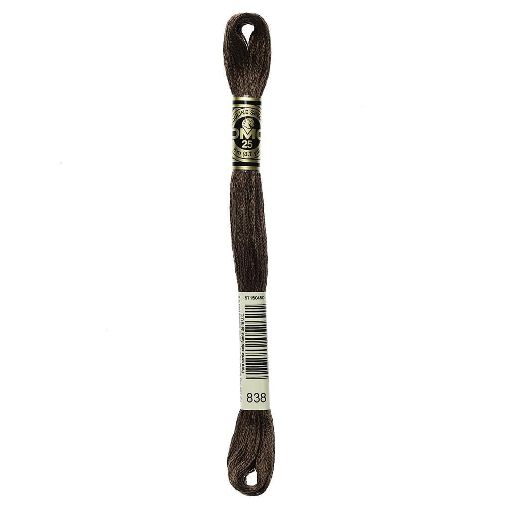 DMC 6 brins fil à broder en coton, 8 m (8.7 yd), brun