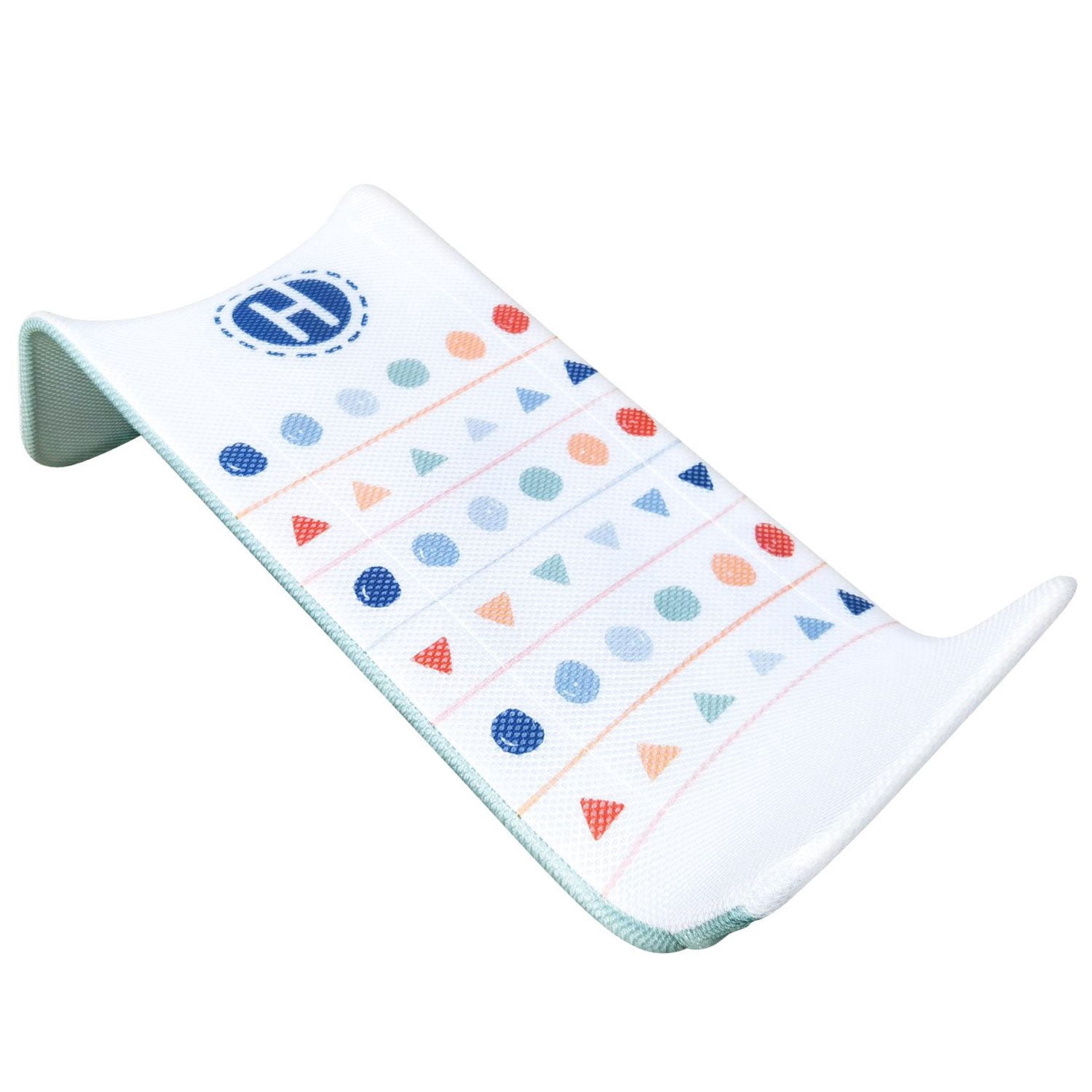 Le Coin de Bain Réversible Hopscotch Lane - Siège de Bain pour Bébé en Maille Blanc & Vert, Unisexe, pour les Bébés de 3 à 6 Mois
