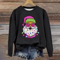 thumbnail image 1 of EGNMCR Sweat-Shirt de Noël Mode Décontractée pour Femmes Manches Longues Col Rond Imprimé Sweat-Shirt Blouse, 1 of 3