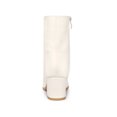 thumbnail image 4 of Unique Bargains Women's Square Toe Side Zip Block Heel Ankle Boots Cream (Size 9.5), 4 of 8