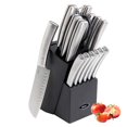 thumbnail image 1 of Oster Wellisford 14 Piece Cutlery Set W/Black Block - Textured Handle, 1 of 5