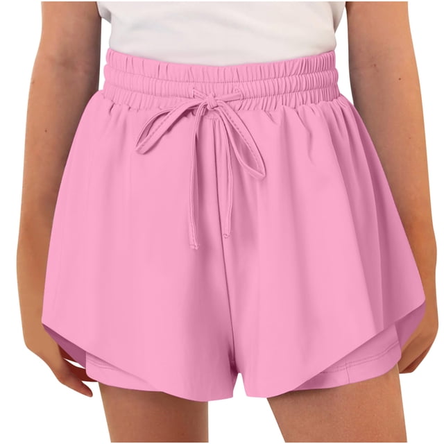 Tumotour Athletic Shorts For Teens Elastic Gym Running Biker Shorts For Teen 2-In-1 Running Active Workout Shorts