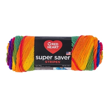 Red Heart® Super Saver® Yarn, Stripes, Acrylic #4 Medium, 5oz/141g, 236 Yards