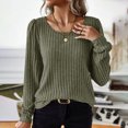 thumbnail image 2 of Besolor Long Sleeve Shirts for Women Lightweight Crewneck Tunic Tops Casual Comfy Knit Ribbed Sweaters Basic Pullover, 2 of 7