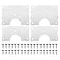 thumbnail image 1 of Unique Bargains 6 Set Cabinet Hinge Repair Plate with Mounting Screws, Stainless Steel Hinge Repair Brackets Kit Silver, 1 of 5