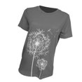 thumbnail image 3 of Becaristey T-shirts à Col Rond pour Femmes Manches Courtes Style Simple T-shirts Imprimé Floral Vêtements Accessoire de Mode Tenue Quotidienne Gris Foncé m, 3 of 6