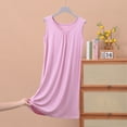 thumbnail image 1 of Huaizzzy Chemise de Nuit d'Été pour Femme Confortable à Col Rond Sans Manches Robe de Maison Tenue de Détente Décontractée Basique Vêtement de Nuit pour Femmes Grande Taille Chemise de Nuit Femme Dames Chemise à Manches Longues Manches Courtes, 1 of 5
