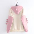 thumbnail image 3 of Pompotops Mode Femmes Décontracté Uni Manches Longues Sweat-Shirt Dinosaure Tops, 3 of 3