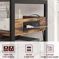 thumbnail image 4 of Yiwa 4 Tier Printer Stand, Home Printer Stands with Power Outlets, Mobile Printer Table with Large Storage Self & Lockable Wheels, Industrial Cart for Home Office, 4 of 8