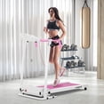 thumbnail image 3 of Gymax Tapis Roulant Pliant pour la Marche et la Course à la Maison avec 12 Programmes Préréglés Rose, 3 of 10