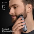 thumbnail image 3 of Braun All-in-One Series 5 Trimmer Kit, 40 Lengths, Ultra Sharp Blade, AIO 5510, Moonstone Grey, 3 of 16