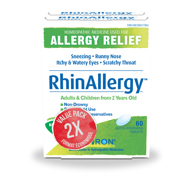 Boiron RhinAllergy – Allergy Relief for Sneezing, Runny Nose, Itchy Eyes & Throat 2X60 Tablets