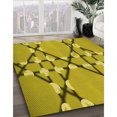 thumbnail image 3 of Ahgly Company Tapis d'Intérieur Lavable à la Machine, Carré, Transitionnel, Jaune Foncé Vert, Tapis de Zone, 4 Pieds Carré, 3 of 7