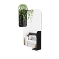 thumbnail image 4 of ALCOVE - Miroir mural 52x77cm avec 2 tablettes, métal noir, 4 of 7