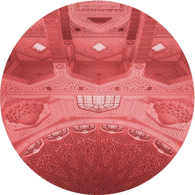 Ahgly Company Tapis d'Intérieur Ronds Transitionnels Rouges Lavables à la Machine, 5 Pieds Rond