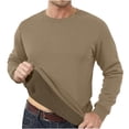 thumbnail image 2 of QIPOPIQ Chandail en Molleton Ras du Cou pour Hommes Manches Longues Décontracté Chaud en Polaire Chandail Liquidation, 2 of 9