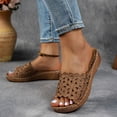thumbnail image 3 of Mepaouo Orthopedic Sandals for Womens Hollow Wedge Platform Slides Arch Support Walking Slippers, 3 of 8