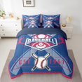 thumbnail image 2 of YST King Comforter Set for Baseball Decor - 7 Pieces Baseball Player Bedding Sets King Bed in a Bag with Reversible Baseball Bed Set,Comforter, Sheets, Pillowcases & Shams,Texsa, 2 of 5