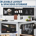 thumbnail image 4 of QinaQin Metal Pegboard Wall Storage Panel, Heavy-Duty Steel Tool Storage Panel, Suitable for Garages, Studios, Kitchens, Wall-Mounted Display Rack Set, 4 of 7