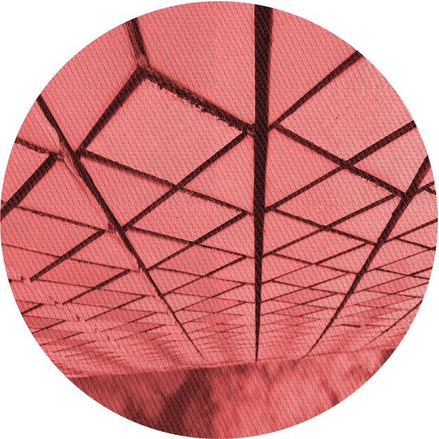 Ahgly Company Tapis d'Intérieur Ronds Transitionnels Rouges Lavables à la Machine, 8 Pieds Rond
