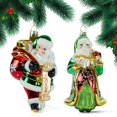 thumbnail image 2 of 2Pcs Santa Claus Pendants Glass  Tree Hanging Ornaments Decor for Holiday Home Party, 2 of 11